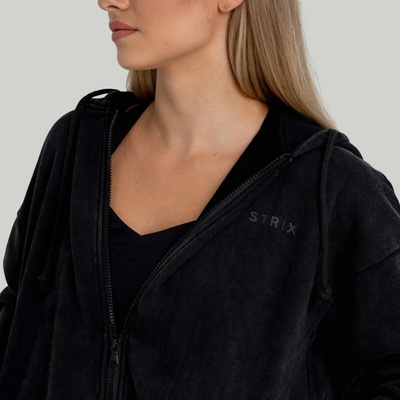 GymBeam Zip Washed Black Strix