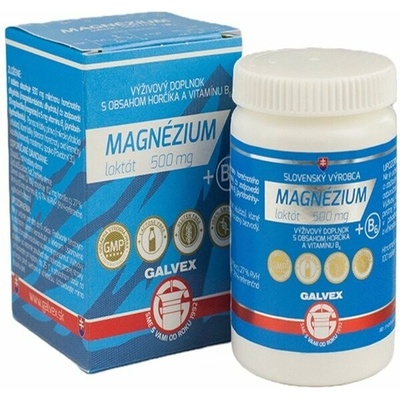 Galvex Magnosium laktát 500 mg + B6 100 ks