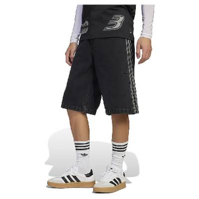 Къси панталони Adidas Originals Adicolor Firebird denim shorts - Black (True Black Denim)