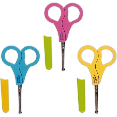 Canpol babies nůžky s kulatou špičkou a krytem modrá