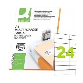 Q-Connect Universal labels Q-CONNECT, 70x37mm, straight, white 100 pcs