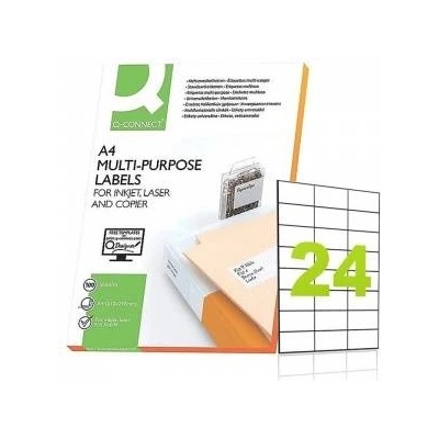Q-Connect Universal labels Q-CONNECT, 70x37mm, straight, white 100 pcs
