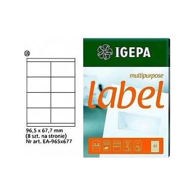 Igepa Group Mondi Labels A4 IGEPA 96.5 X 67.7 MM WHITE (100)