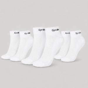 GymBeam Чорапи Quarter 3Pack White XL