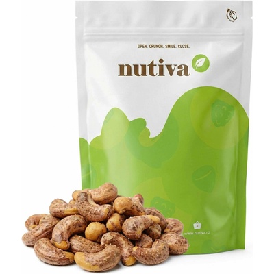 NUTIVA Kešu orechy pražené solené so šupkou 500 g