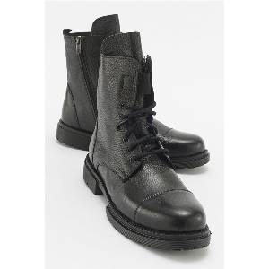 Moda Trend Мъжки боти от естествена кожа - Черни #411572 (411572_Черно)