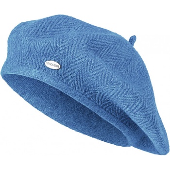 Dámsky kašmírový baret s trblietavou priadzou GA192 modrý 7100401-5