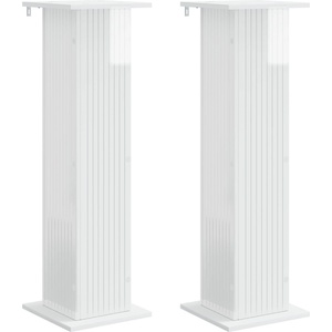 vidaXL Стойка за растения 2 бр. Бял гланц 30, 5 x 30 x 100, 5 см (899753)
