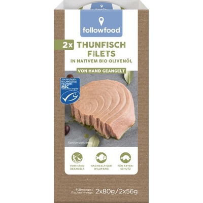 Followfood Tuňákové filety v olivovém oleji 2 x 80 g