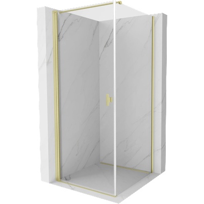 Mexen Mist-B кабина за душ с панти 85 x 85 см, прозрачна, злато матово - 8A2T-085-085-55-00 (8A2T-085-085-55-00)