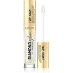 Eveline Cosmetics Diamond Glow блясък за устни с блестящи частици с хиалуронова киселина цвят 12 Top Coat 4.5ml