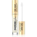 Eveline Cosmetics Diamond Glow блясък за устни с блестящи частици с хиалуронова киселина цвят 12 Top Coat 4.5ml