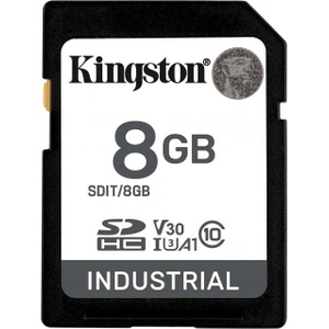Kingston Industrial SDHC 8GB CL10/UHS-I/U3/V30/A1 (SDIT/8GB)