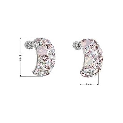 Pavona stříbrné šroubovací s krystaly Crystals from Swarovski Magic Rose 31164.3 Magic Rose