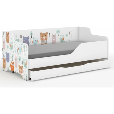 Wooden Toys Lilu 3 lesné zvieratká biela + zásuvka Pravá strana