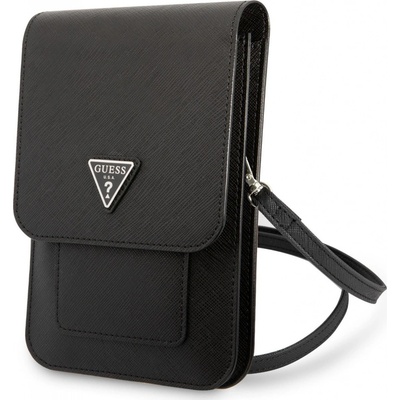 Púzdro Guess PU Saffiano Triangle Logo Phone Bag čierne
