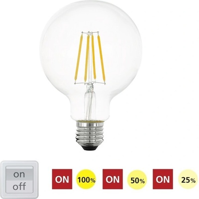Eglo LED Stmívatelná žárovka VINTAGE G95 E27/6W/230V 2700K