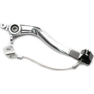 MOTION STUFF brzdový pedál 83P-0930102 silver body, čierna steel fixed tip Pevný hrot z ocele