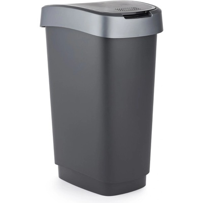 Rotho Odpadkový koš TWIST 25 L - stříbrný