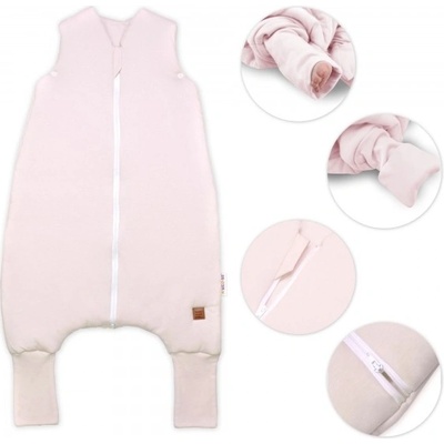 Baby Nellys Teplý spací vak se zahrnovacími nohavičkami Soft Hand Made pudrově růžový
