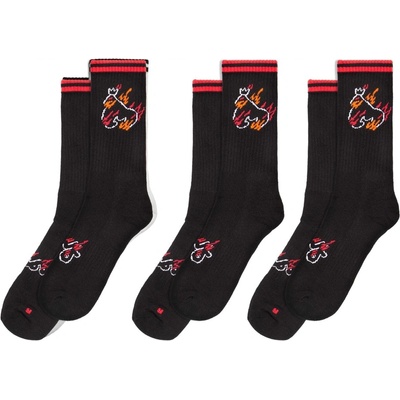 Money Чорапи Money Flaming Ape Sport Sock 3Pk - Black