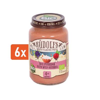 Rudolfs BIO Rýžová kaše s lesními plody 6x190g