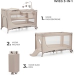 KinderKraft JOY FULL 2 бебешка кошара с аксесоари BEIGE