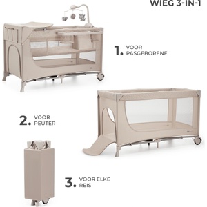 KinderKraft JOY FULL 2 бебешка кошара с аксесоари BEIGE