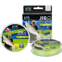 L&K Pletená šnúra Jig Braid Zelená 0,08 mm 110 m 4,9 kg