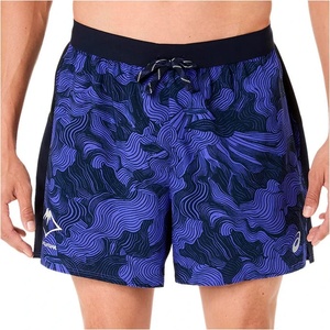 ASICS Мъжки шорти за бягане Asics Fujitrail All Over Print 5'' Short Running shorts - Midnight / Cobalt Burst / Cream - размер XXL (012-4006-0116)