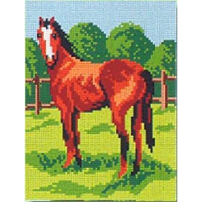 Vyšívací předloha 18x24 Kůň na louce