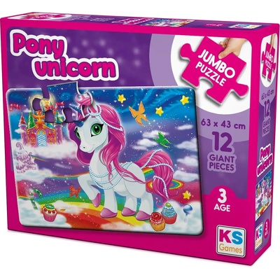 KS Games Пъзел KS Games от 12 части - Пони еднорог (JP31007)