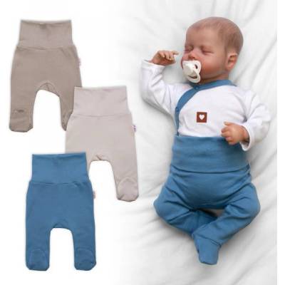 Baby Nellys Rostoucí výhodná sada x polodupačky pro miminko Nature modrá béžová taupe modrá béžová taupe