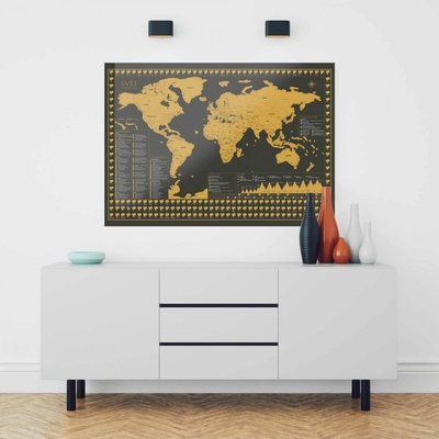 Stírací mapa světa česká verze – Zboží Dáma