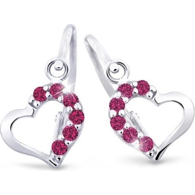 Cutie Jewellery detské náušnice z bieleho zlata C2757-10-X-2 červená
