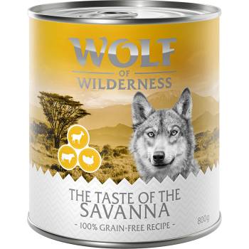 Wolf of Wilderness 24х800г The Taste Of. . . Wolf of Wilderness, консервирана храна за кучета -Savanna