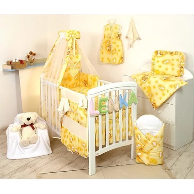Бебешки спален комплект 10 елемента 135 х 100 см 2356-d14