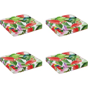vidaXL Кушони за сядане, 4 броя VUGHT 4 pcs 100% полиестер Многоцветен (946256)