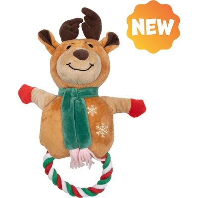 Uniq Pets Squeakies sobá žuvacia v tvare prsteňa s pišťalkou 25 x 35 cm