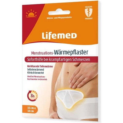 LIFEMED Menstruační hřejivá náplast 10 × 15 cm, 1 ks