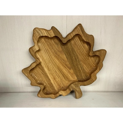Dřevotéka Dubový servírovací tác list javor 30x25 cm