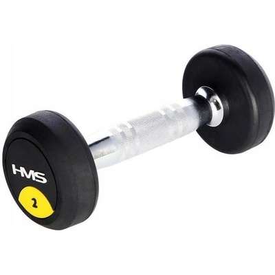 HMS Potažené pogumované činky s pevnou hmotností 1 x 2 kg