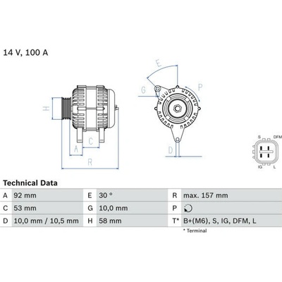 generátor BOSCH 0 986 082 030