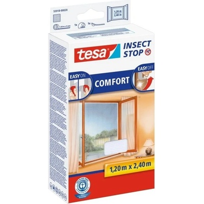 Tesa Insect Stop sieť proti hmyzu COMFORT na francúzske okná biela 1,2 × 2,4 m, 55918-00020-00