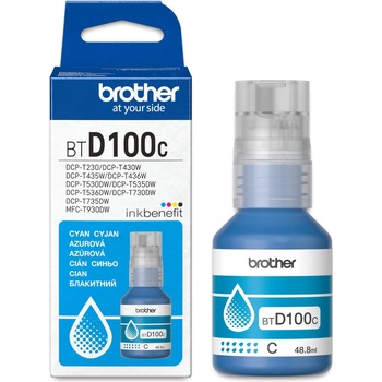 Brother Бутилка с мастило Brother - BTD100C, за MFC-T930DW, Cyan (BTD100C)