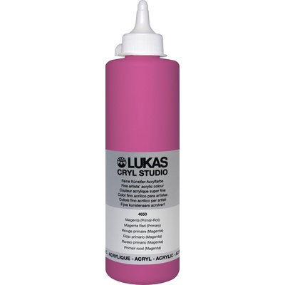 LUKAS Cryl Studio Plastic Bottle АКРИЛНА боя Magenta Red (Primary) 500 ml 1 бр (746500500)
