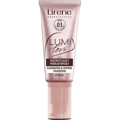 Lirene Lumi Love rozjasňujúci krycí make-up na tvár 03 nude 30 ml