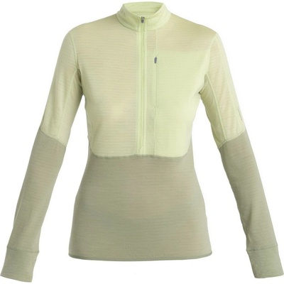 Icebreaker Wmns Merino 200 Realfleece Descender LS Half Zip Glazn