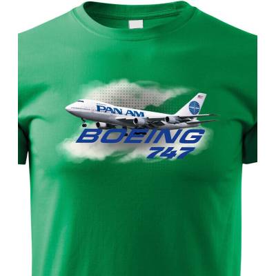 Dětské tričko Boeing 747 ZelenáCanvas Dětské tričko Bezvatriko.cz 3227
