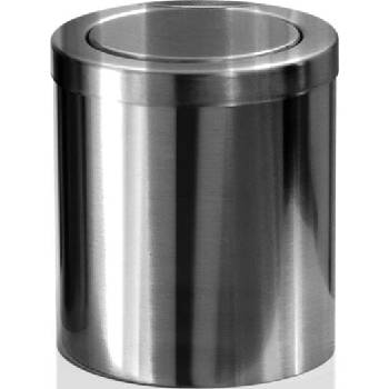 DECOR WALTHER Кошче за отпадъци в баня Decor Walther с покривно капаче 16 см цвят стомана мат (0611076)